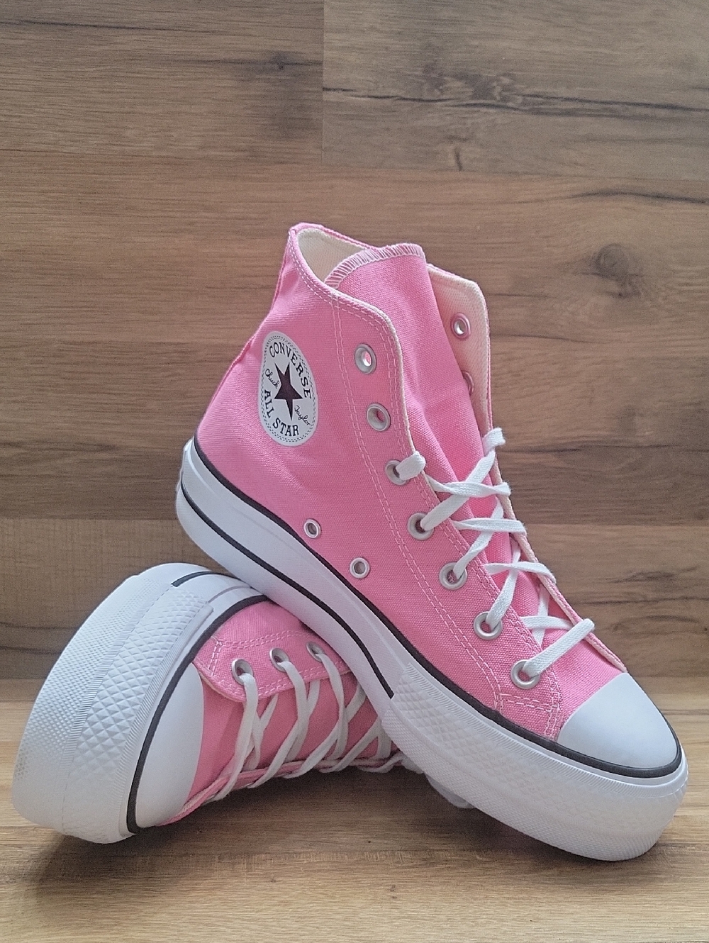 Converse Pink High Top Platform Sneakers - Picture 6 of 13